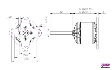 33726636 BL-Motor Hacker A60-7XS V4 28Pole kv330